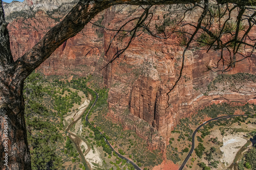 View from angels landing in ZIon National Park
