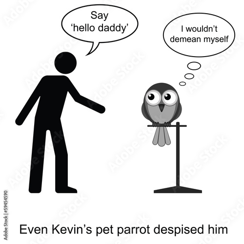 Kevin was teaching his pet parrot to talk