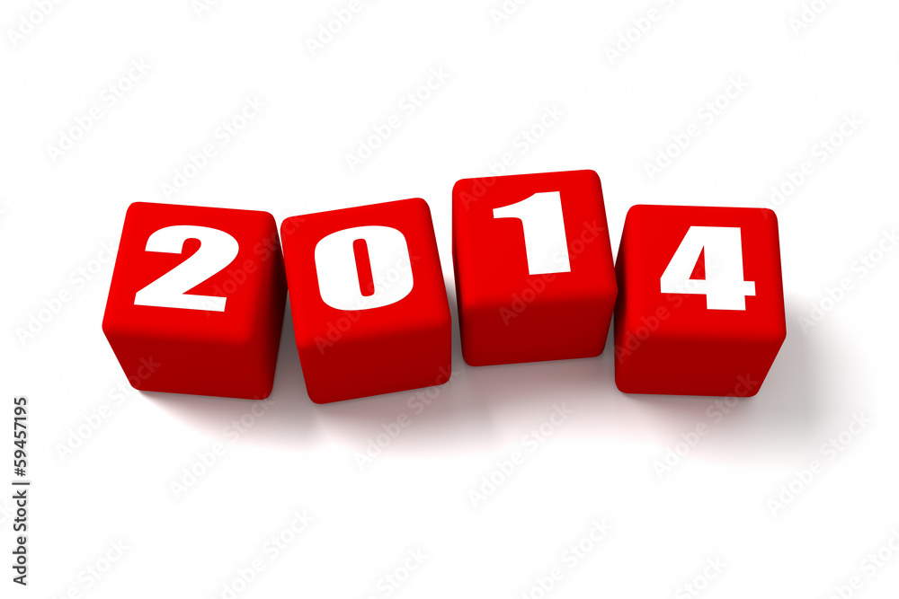 New Year 2014 Red Cubes