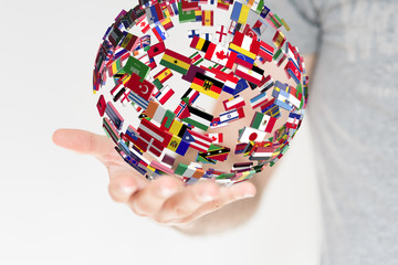 flags hand