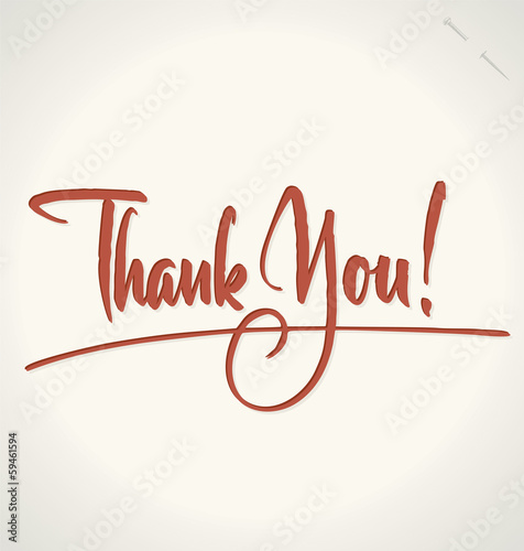 THANK YOU hand lettering (vector)
