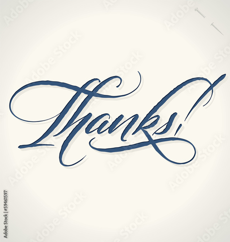 THANKS hand lettering (vector)