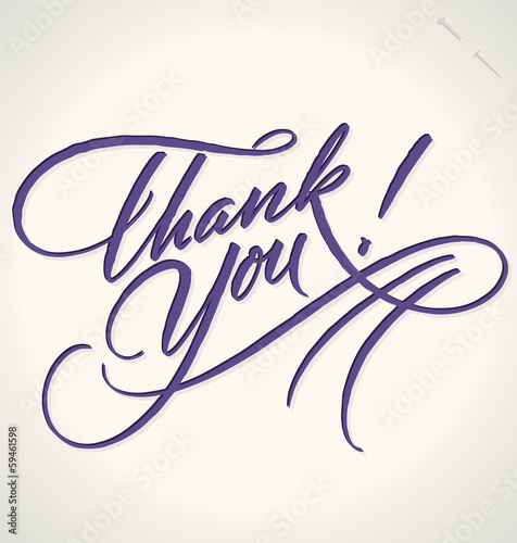THANK YOU hand lettering (vector)