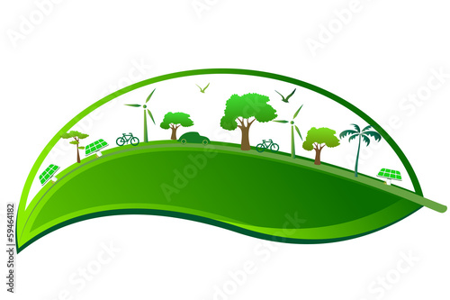 green city on the leaves