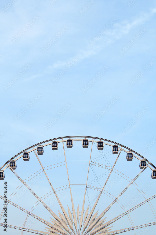 Ferris wheel with blue sky Ferris wheel with blue sky
