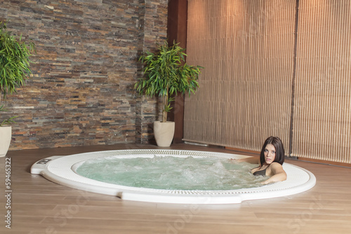Young woman relaxing in the...