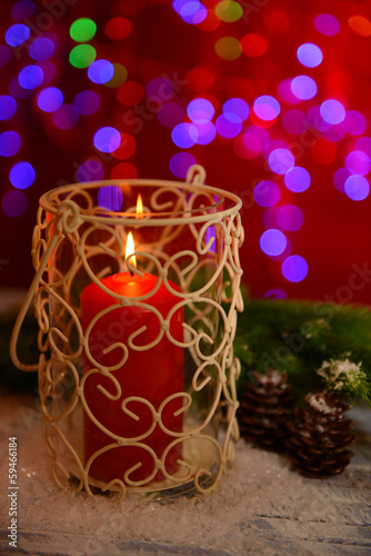 Candle and Christmas tree bud