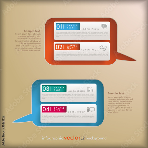 Two Rectangle Speech Bubbles Holes Vintage Background