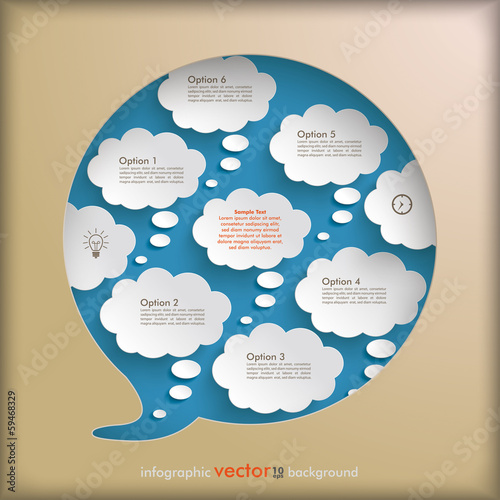 Speech Bubble Hole 8 Thought Bubbles Vintage Background