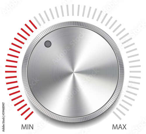 Volume Button Knob, Vector Illustration.
