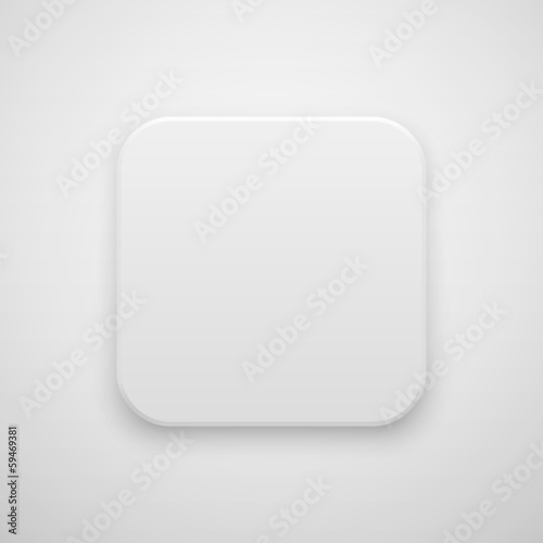 White Abstract Blank App Icon Button Template