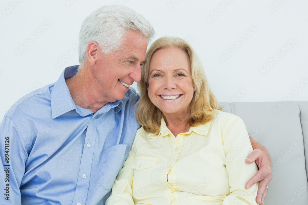 Happy romantic senior couple at house Happy romantic senior couple at house