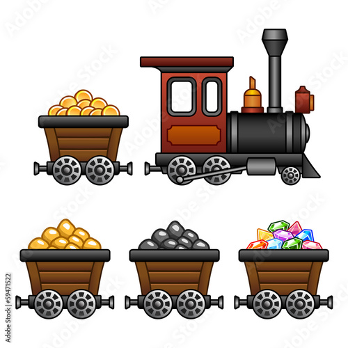 Train with mine tubs
