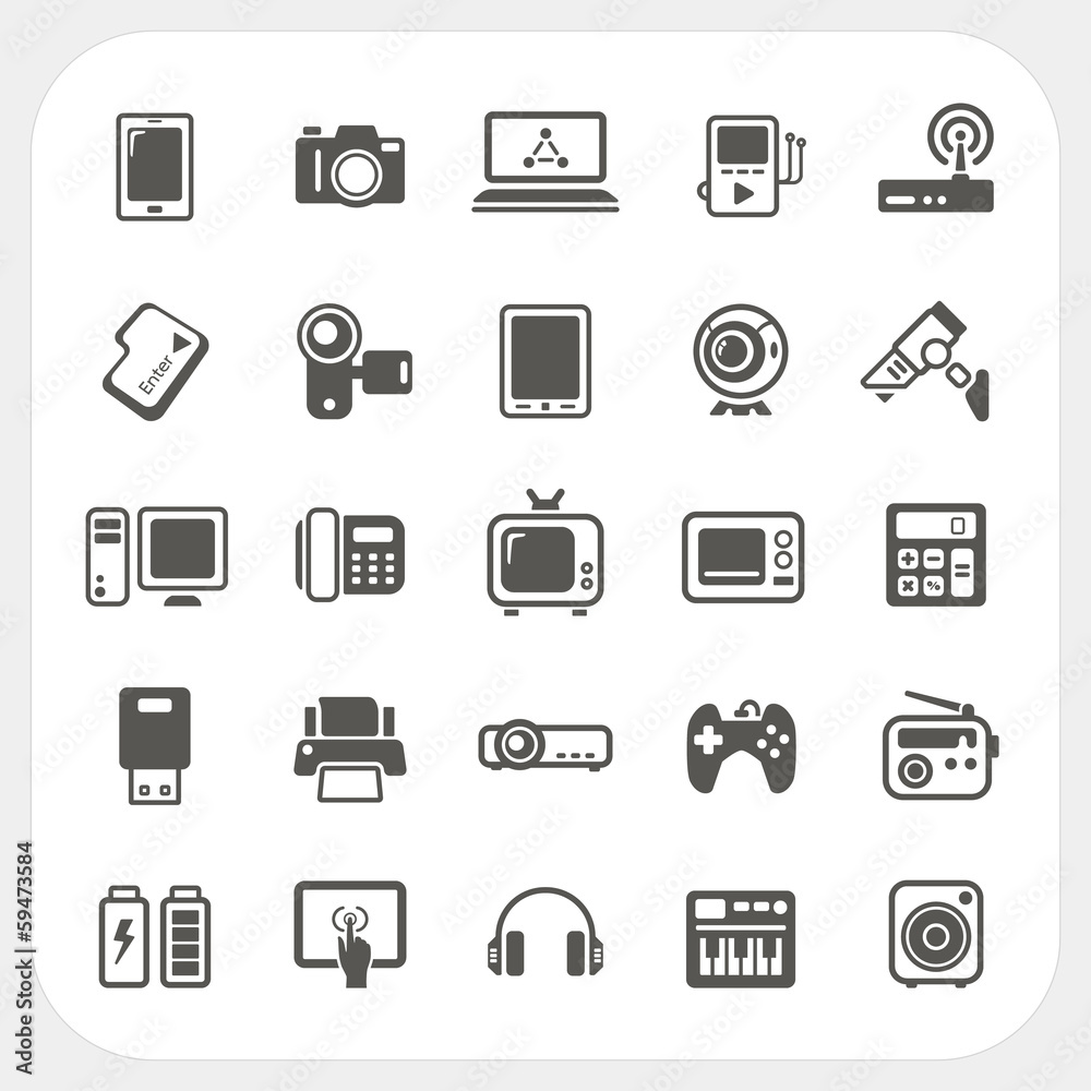 Electronic Device icons set