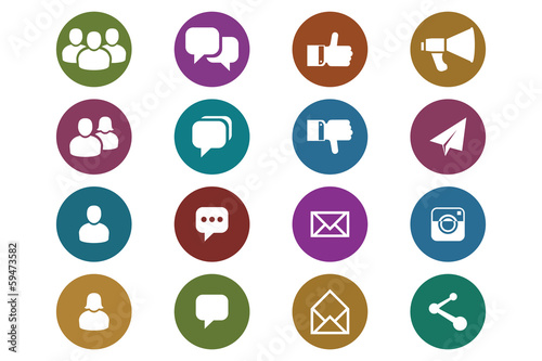 Blog and social media icons for your design or application.