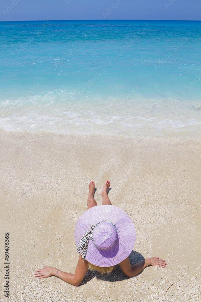 Fototapeta premium woman on the beach