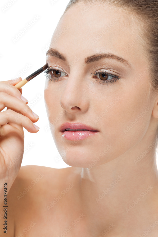 augen makeup mit braunem lidschatten portrait augen makeup mit braunem lidschatten portrait
