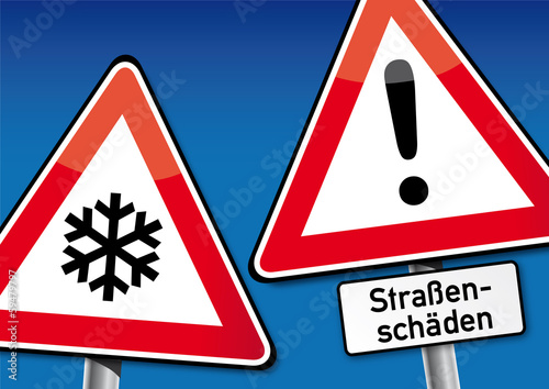 Achtung Strassenschäden, Winterschäden