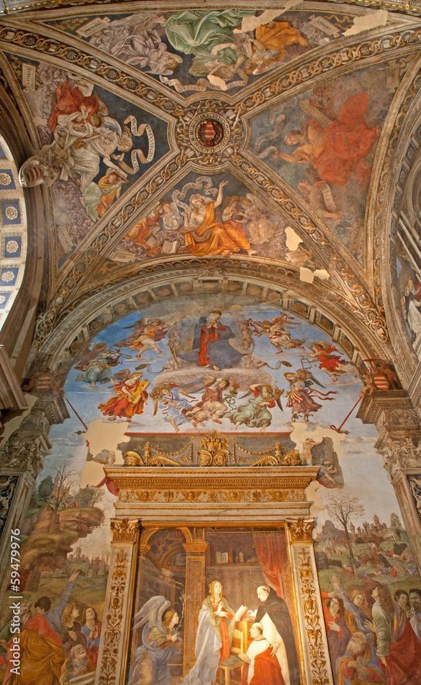 RomRome - fresco -  chapel of Santa Maria sopra Minerva church
