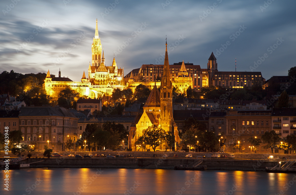 Budapest - St. Matthew's Cathedral and Calvin's church