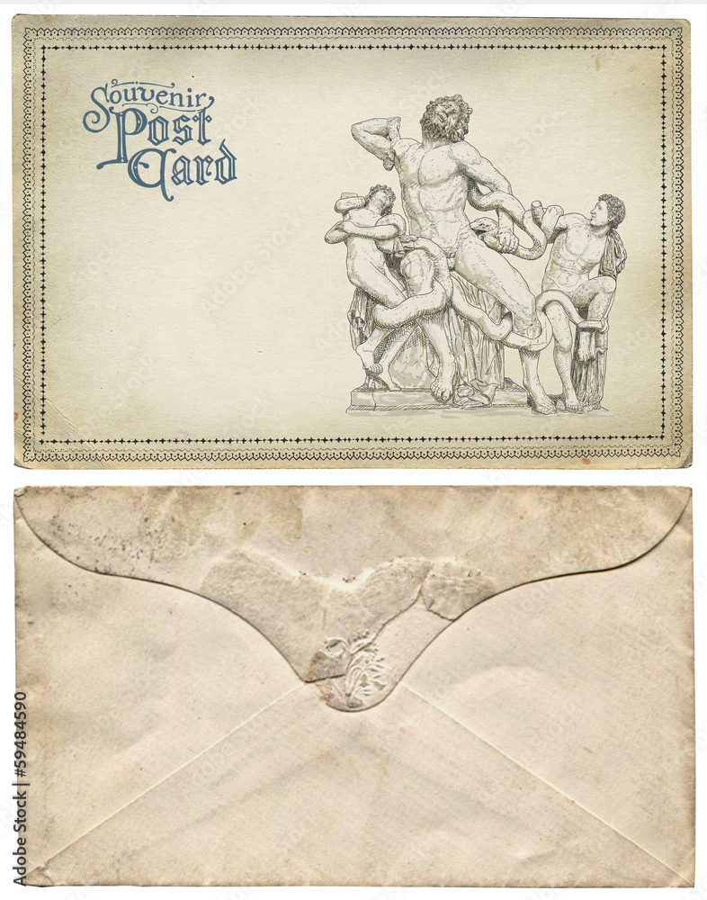 Fototapeta premium Old postcard