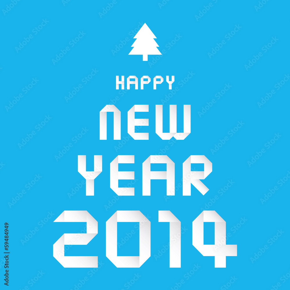 Obraz premium Happy new year 2014 card30