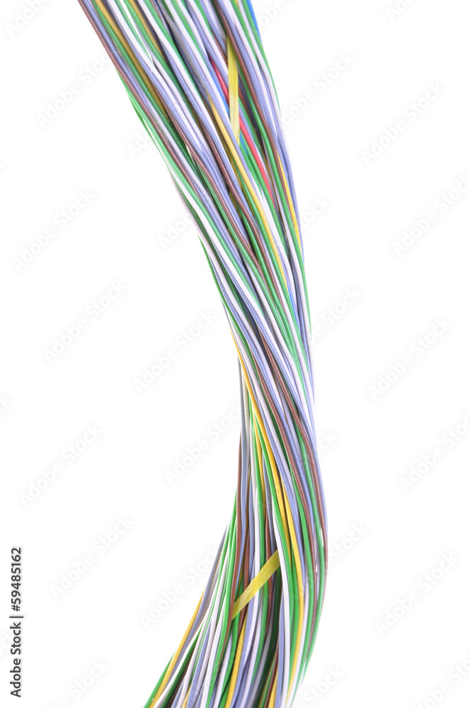 Swirl cable isolated on white background 