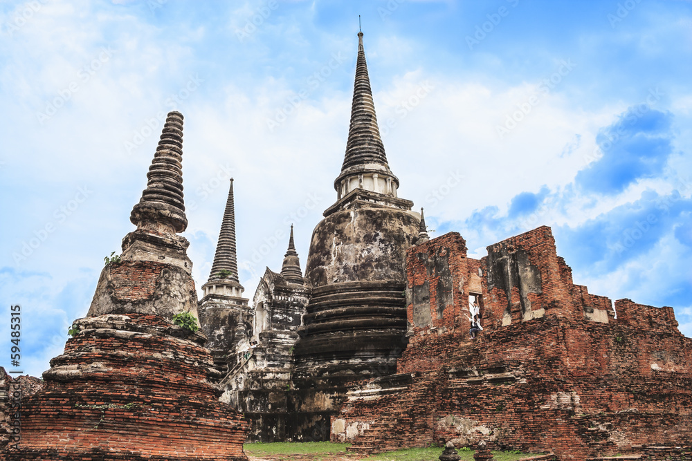 Pagoda at wat phra sri sanphet temple