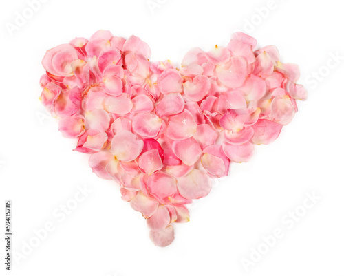 Wallpaper Mural rose petals in heart shape Torontodigital.ca