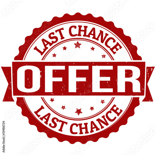 Last chance offer stamp