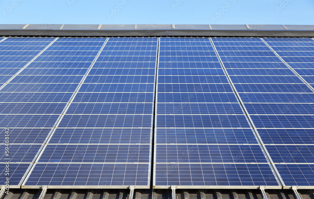 Obraz premium Detail eines Solardaches
