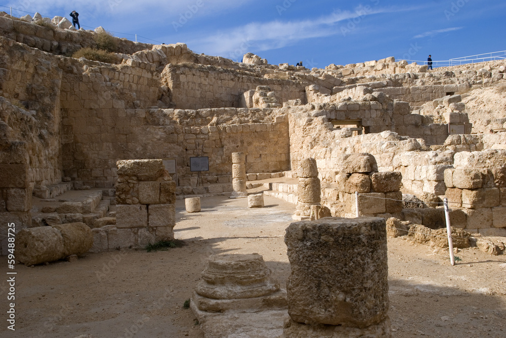 Ruins of the fortress of Herod, the Great, Herodium, Palestine