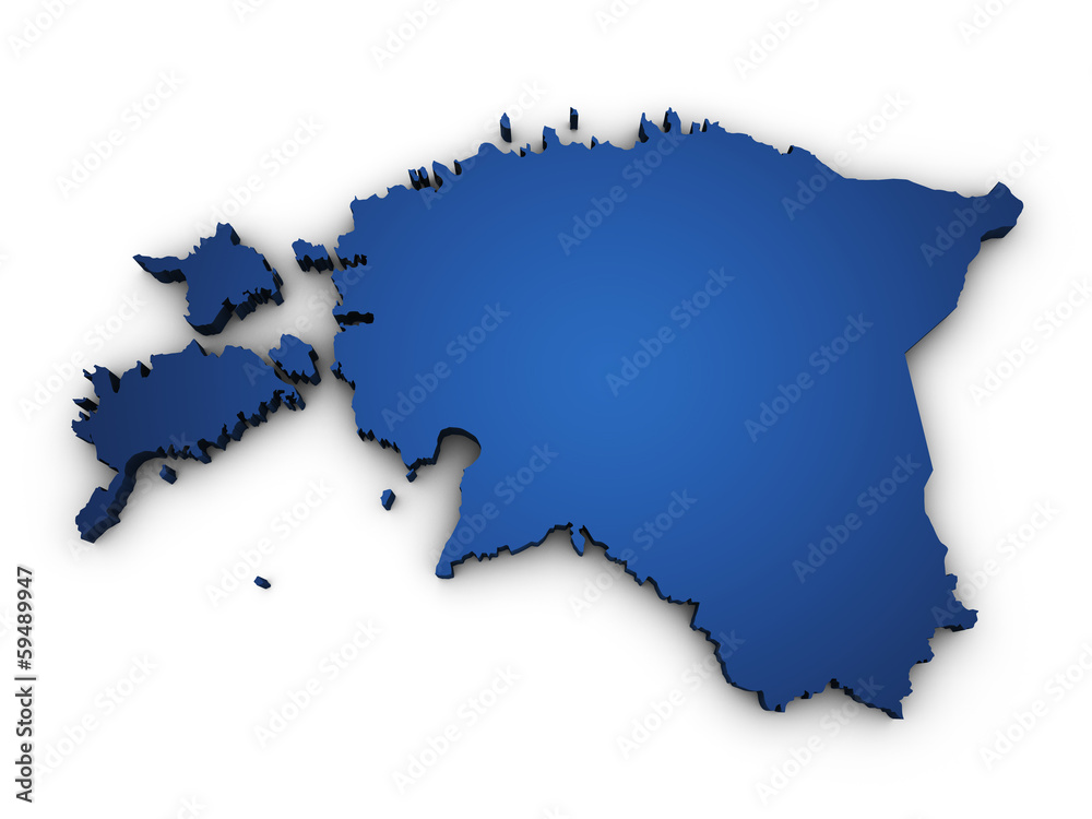 Map Of Estonia 3d Shape