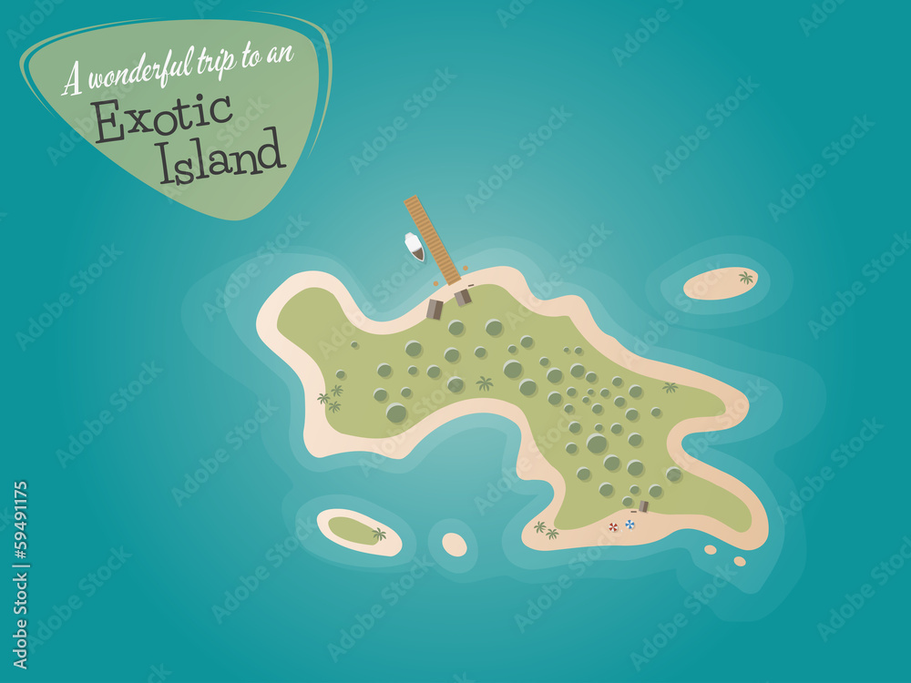 insel exotisch urlaub vektor insel exotisch urlaub vektor