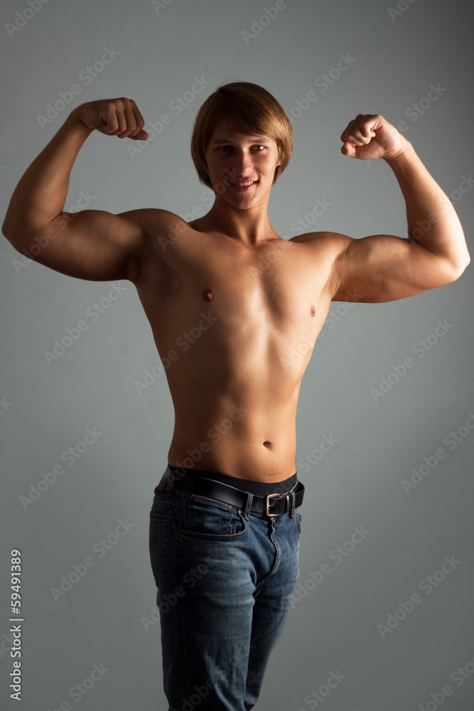 Portrait of muscle man Portrait of muscle man