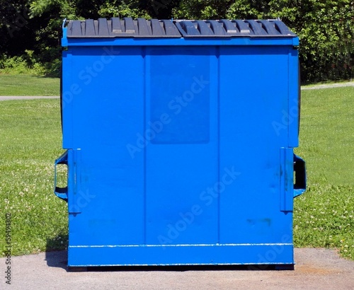 Blue Dumpster