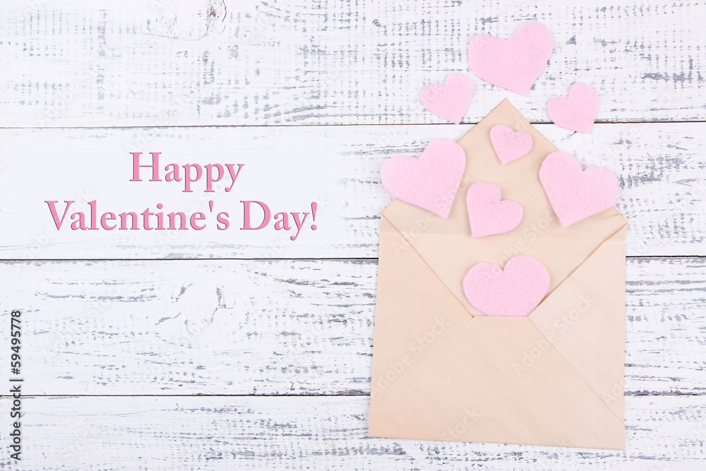 Beautiful old envelope with decorative hearts Beautiful old envelope with decorative hearts