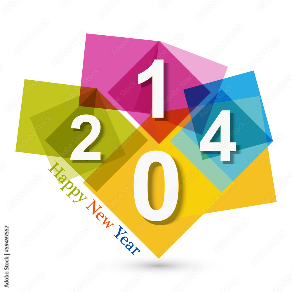 Happy new Year 2014 beautiful celebration background holiday ill