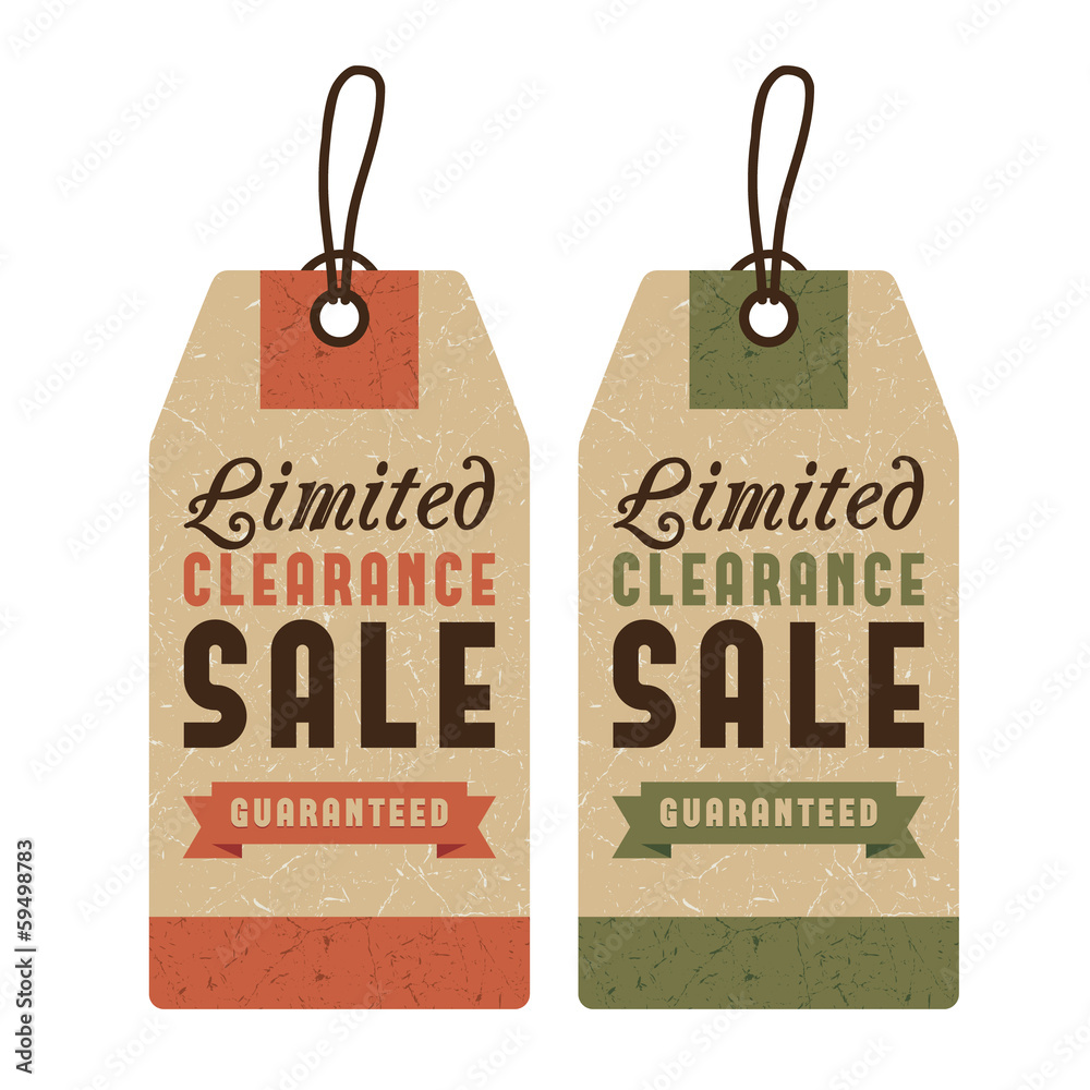 Set of discount sale labels