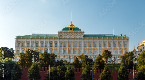 The Grand Kremlin Palace, and part of the Kremlin wall, Moscow