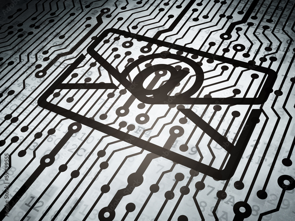 Business concept: circuit board with Email Business concept: circuit board with Email