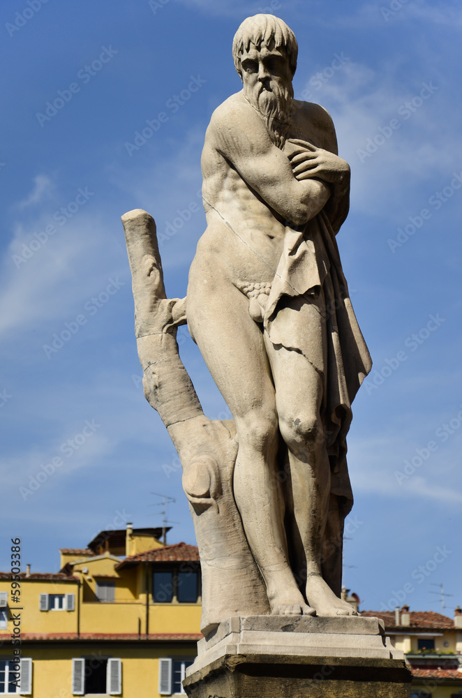 Fototapeta premium Statua dell'inverno, Ponte Santa Trinità, Firenze