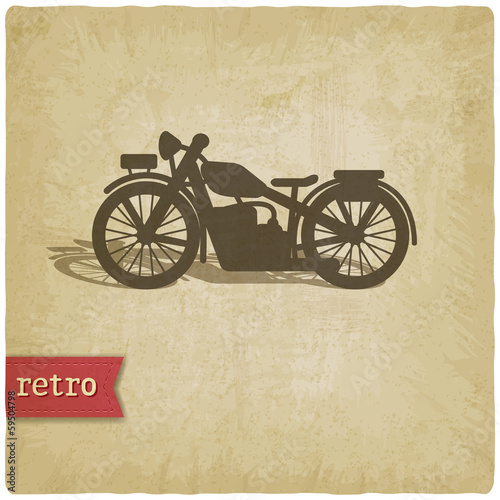 Vintage background with motorcycle - vector illustration