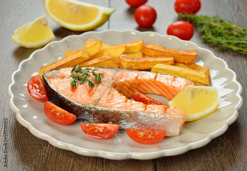 grilled salmon