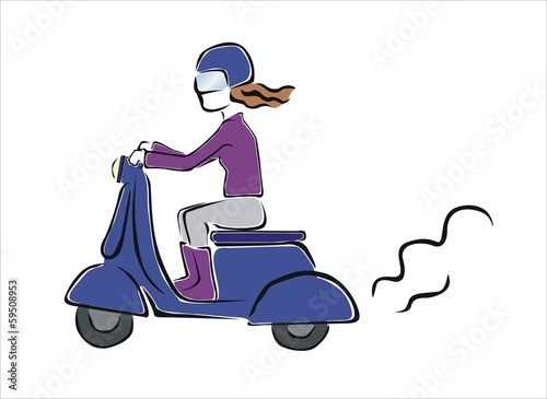 moto azul