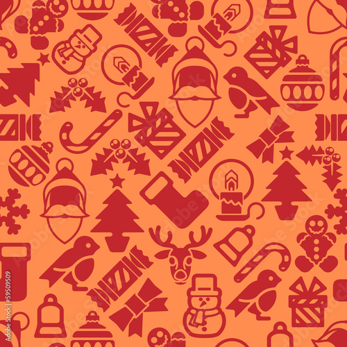 Seamless Modern Christmas Background Pattern