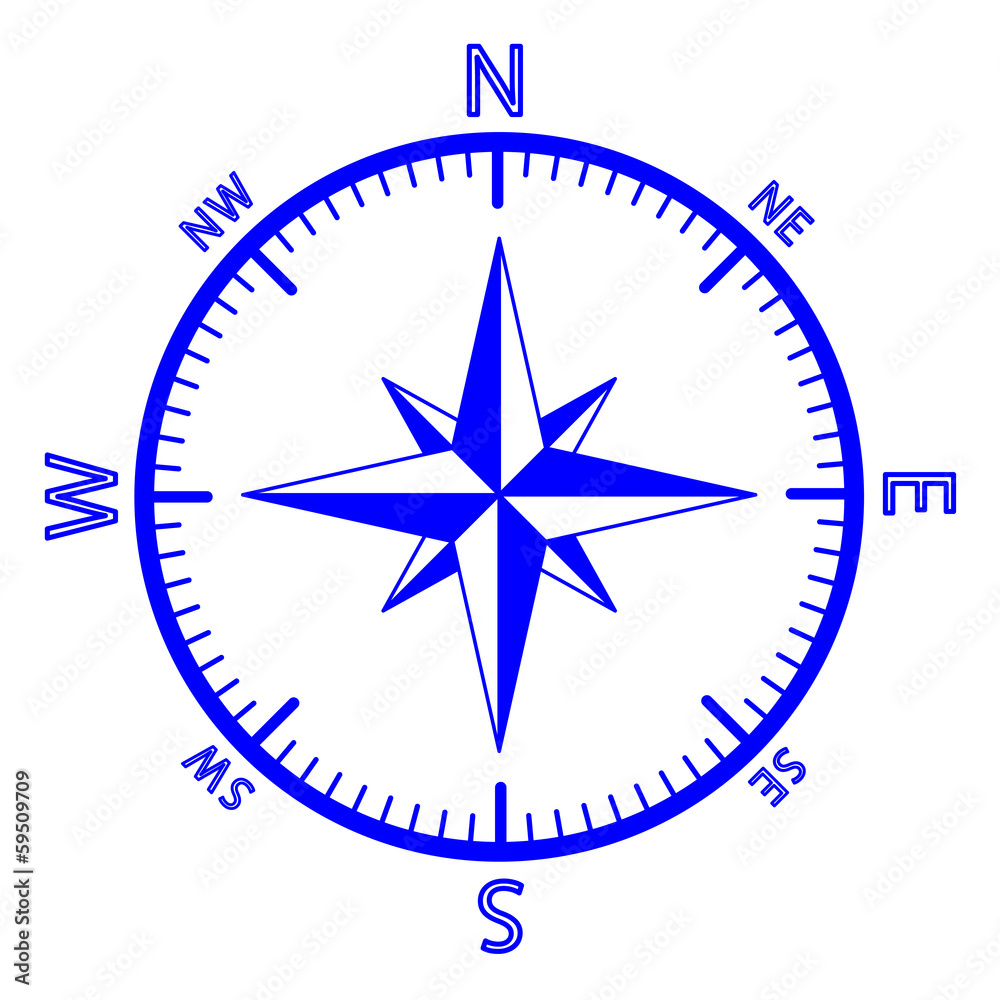 The emblem of the compass rose. The emblem of the compass rose.