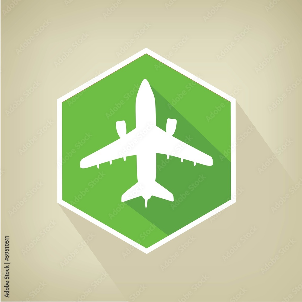 Airplane button,green version Airplane button,green version