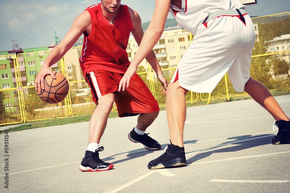 Two basketball players on the court Two basketball players on the court