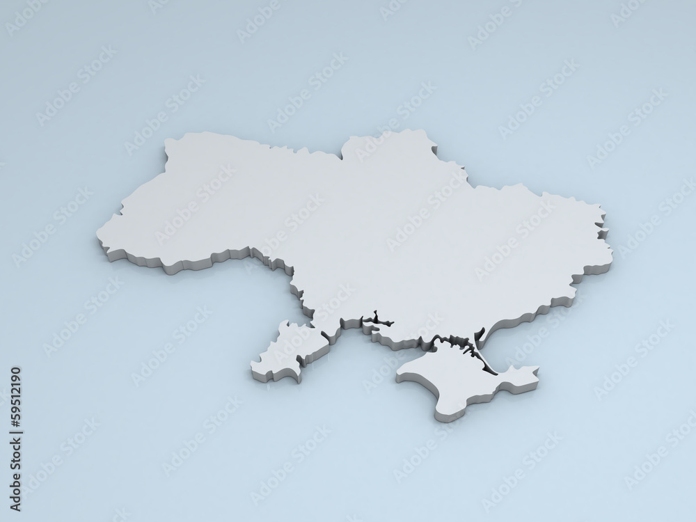 Ukraine 3D map